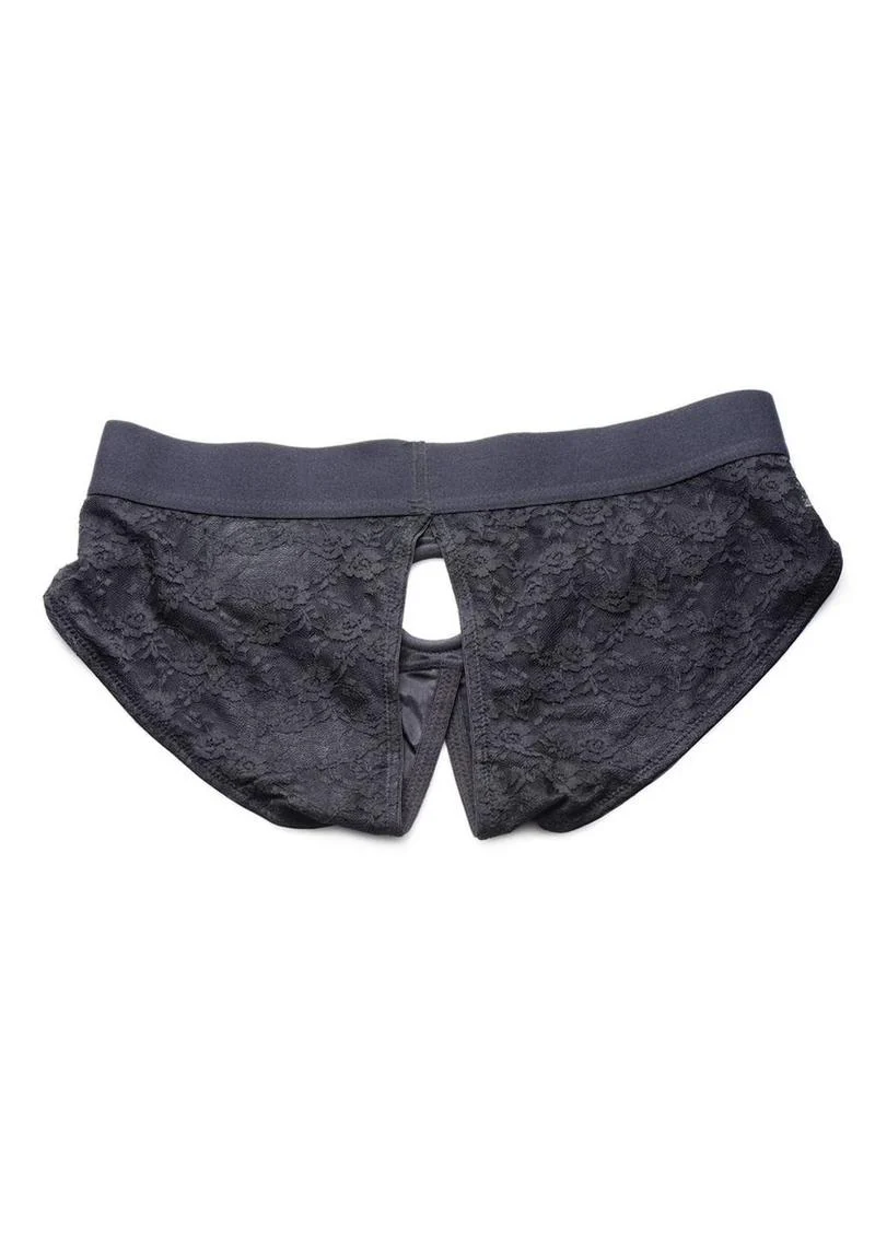 Strap U Lace Envy Crotchless Panty Harness - Image 5