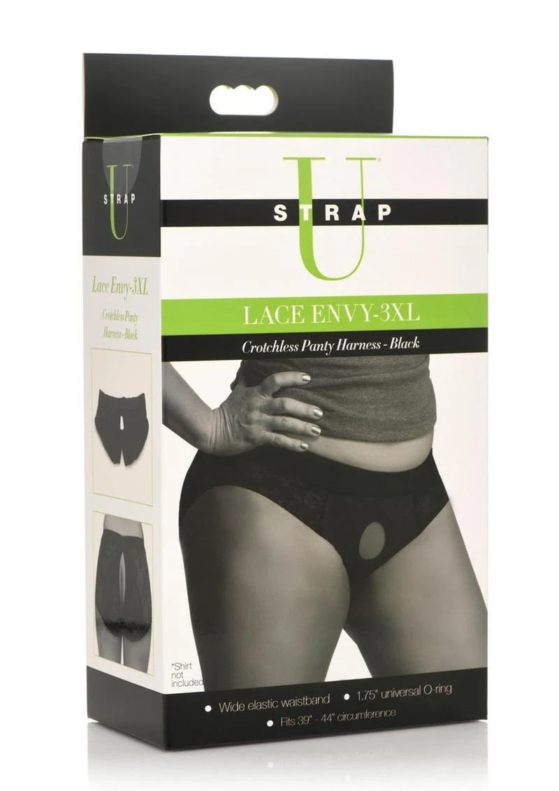 Strap U Lace Envy Crotchless Panty Harness - Image 8