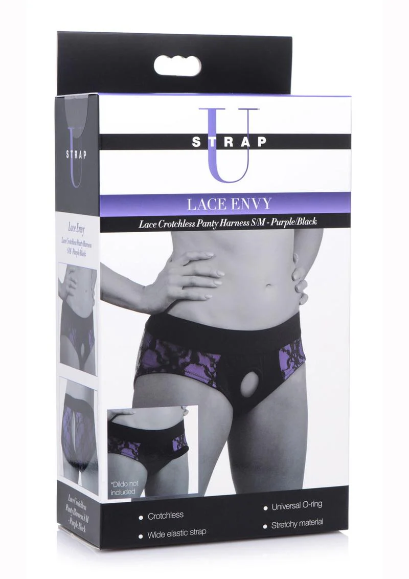 Strap U Lace Envy Crotchless Panty Harness - Small/Medium - Image 10