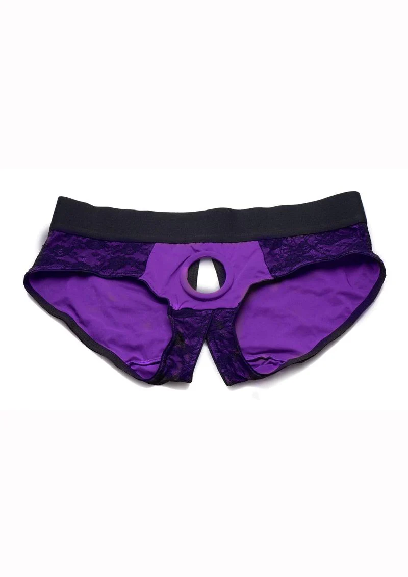 Strap U Lace Envy Crotchless Panty Harness - Small/Medium - Image 4