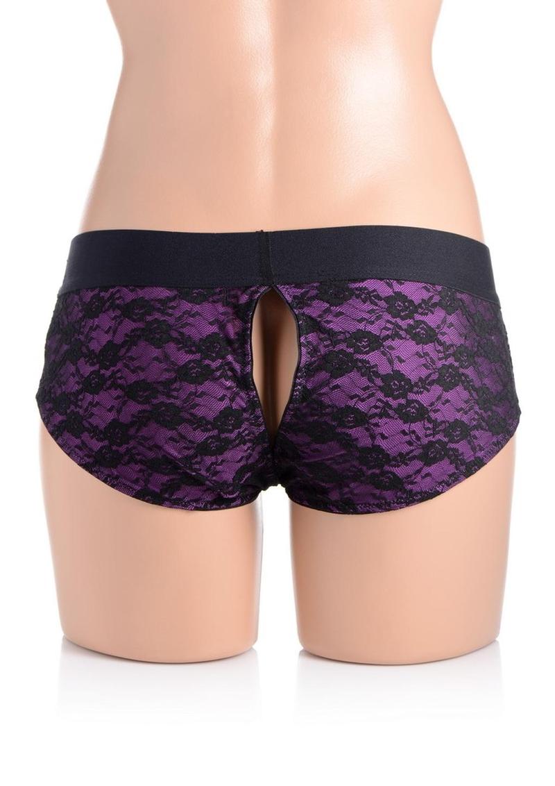 Strap U Lace Envy Crotchless Panty Harness - Small/Medium - Image 5