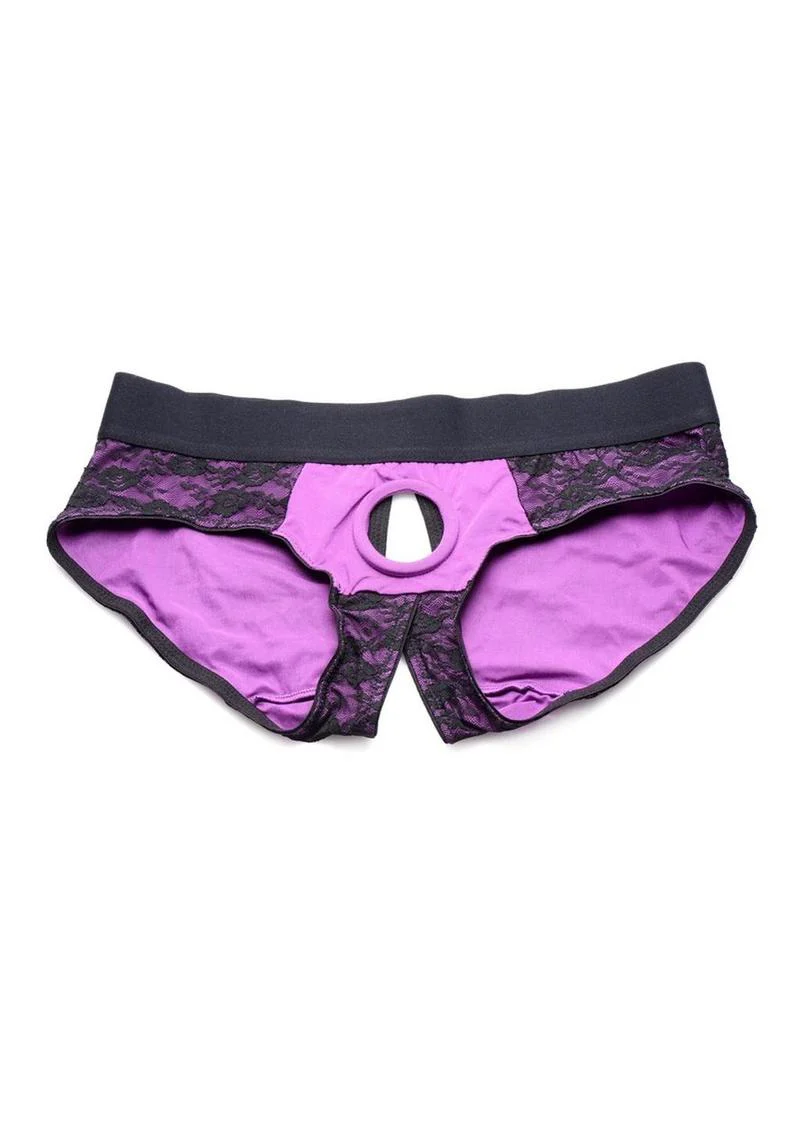 Strap U Lace Envy Crotchless Panty Harness - Small/Medium - Image 6