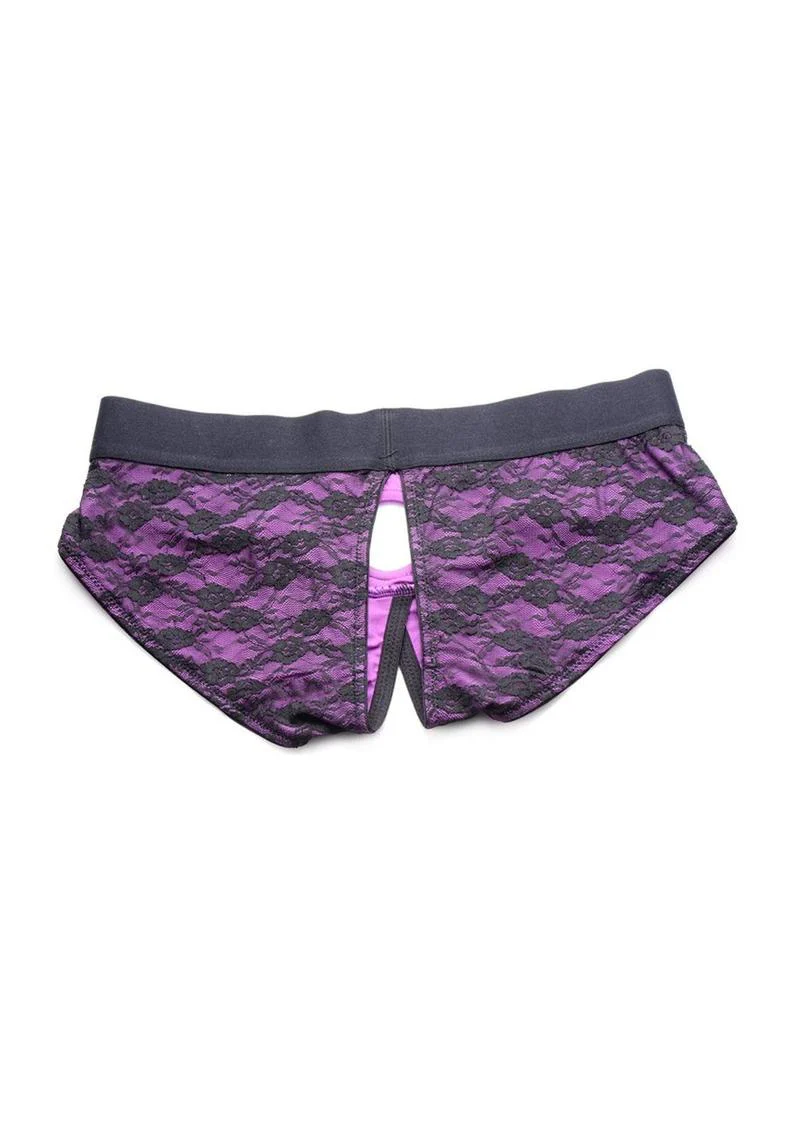 Strap U Lace Envy Pegging Set with Lace Crotchless Panty Harness - Image 2