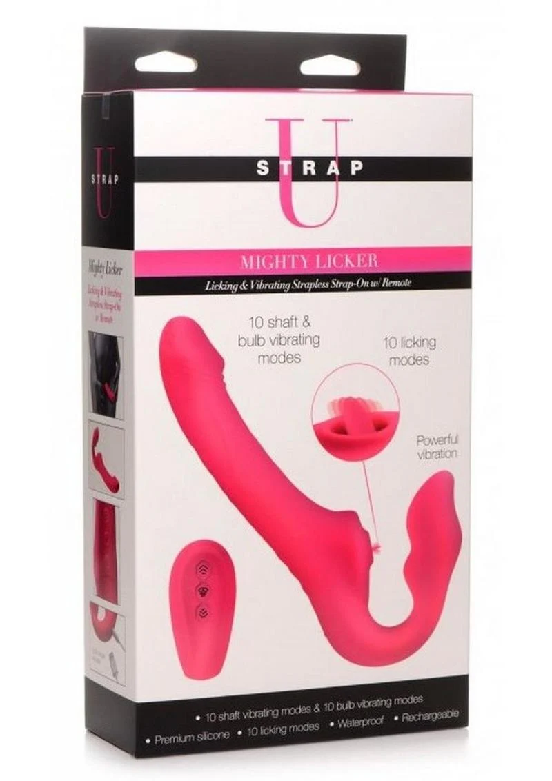 Strap U Mighty Licker Licking And Vibrating Strapless Strap-On - Image 4