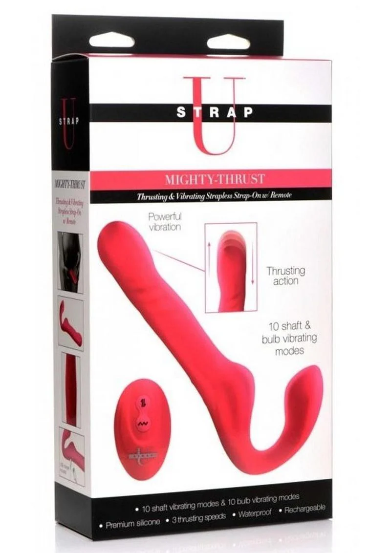 Strap U Mighty Thrust Thrusting & Vibrating Strapless Strap-On with Remote Control - Image 4