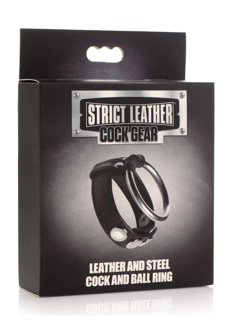 Strict Leather Cock Gear Leather Steel Cock and Ball Ring - Image 3