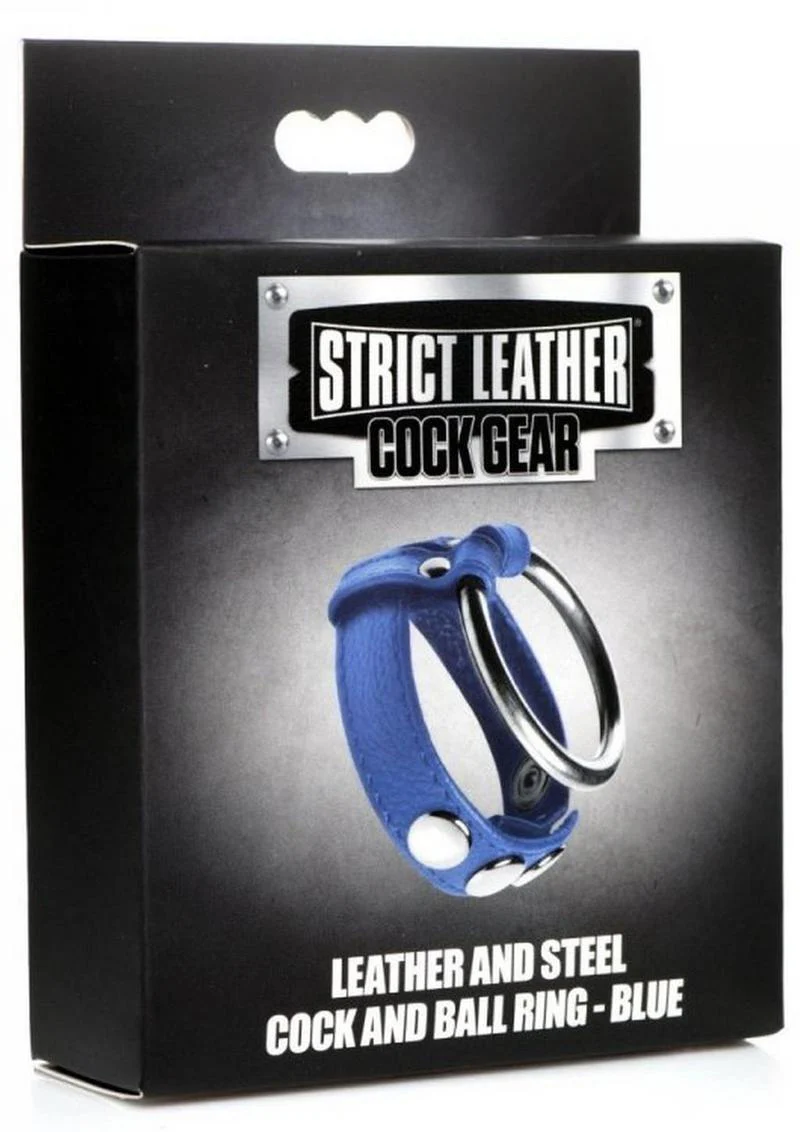 Strict Leather Premium Leather and Steel Cock and Ball Ring - Image 8