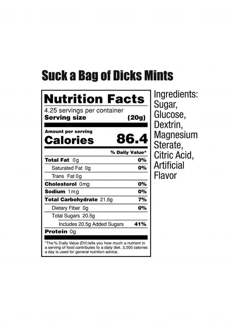 Suck a Bag of Minty Dicks 3oz Over 100 Pieces of Fun Candy - Image 2