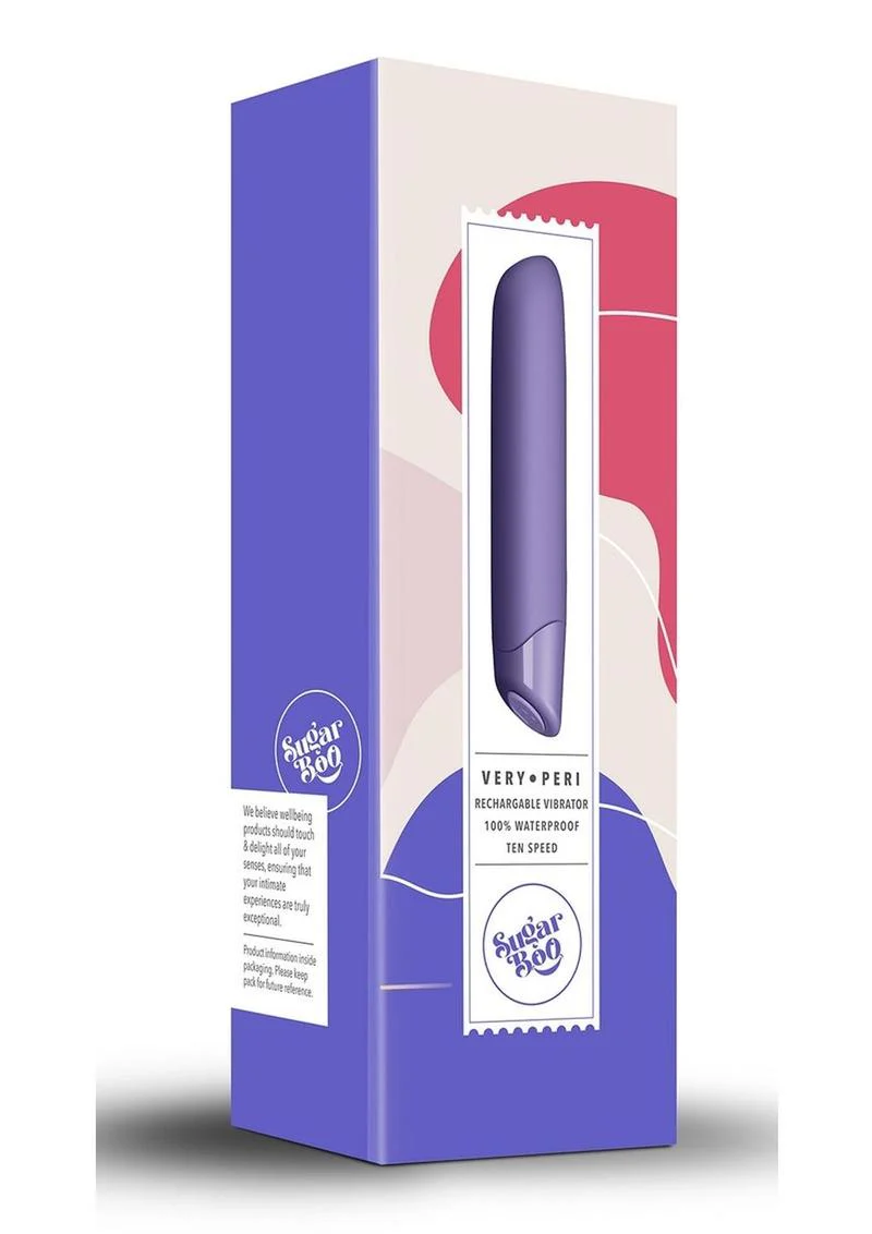 Sugar Boo Very Peri Rechargeable Vibrator Waterproof 10-Speed Vibrator - Image 4