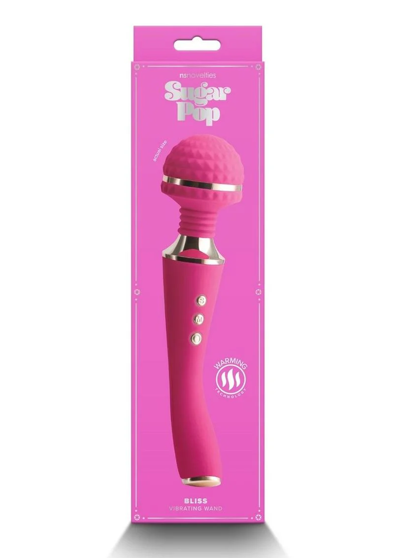 Sugar Pop Bliss Vibrating Wand Massager Rechargeable Silicone - Image 7