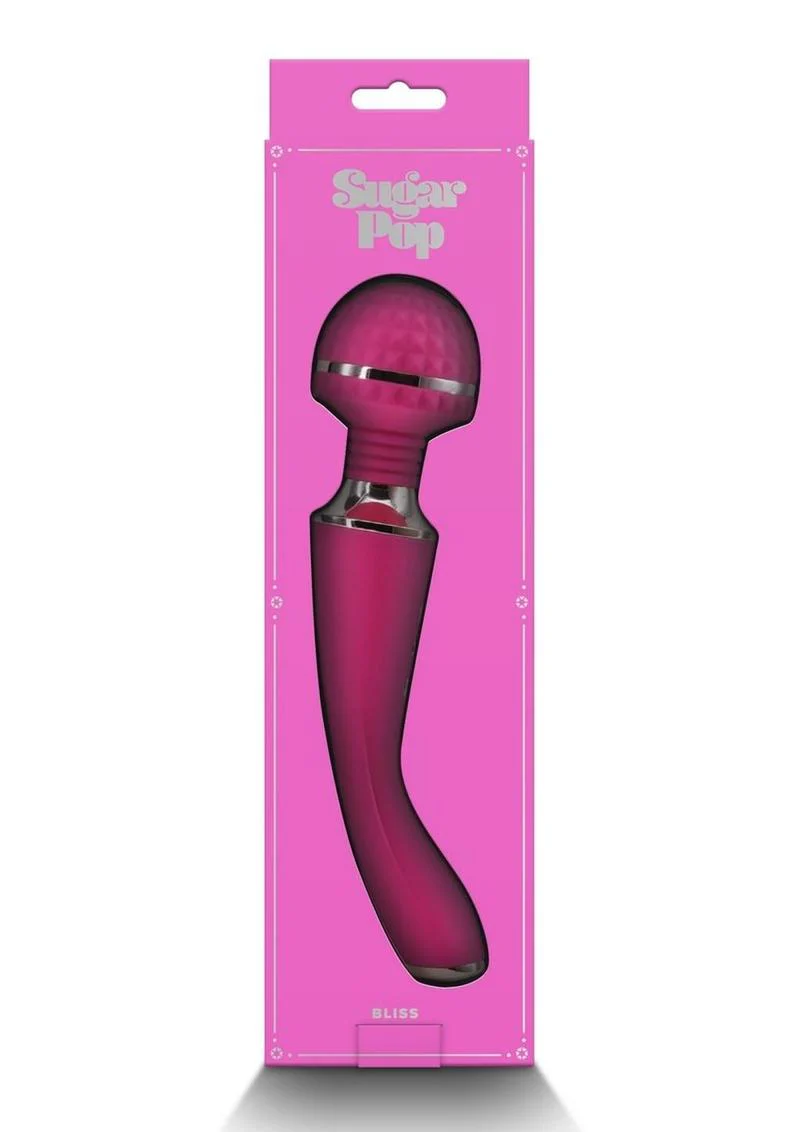Sugar Pop Bliss Vibrating Wand Massager Rechargeable Silicone - Image 8