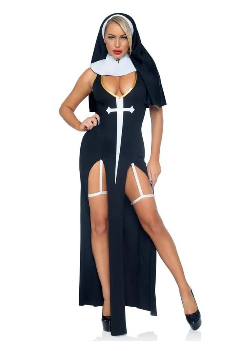 Sultry Sinner Dual Slit Garter Dress - Image 2