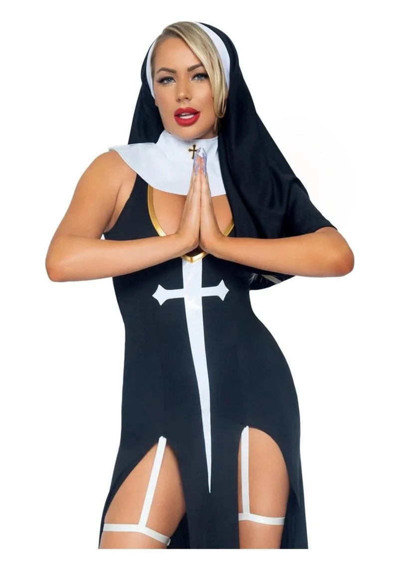 Sultry Sinner Dual Slit Garter Dress - Image 4