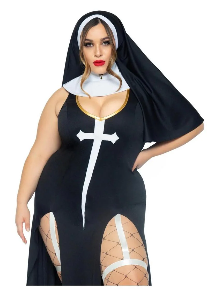 Sultry Sinner Dual Slit Garter Dress - Image 7