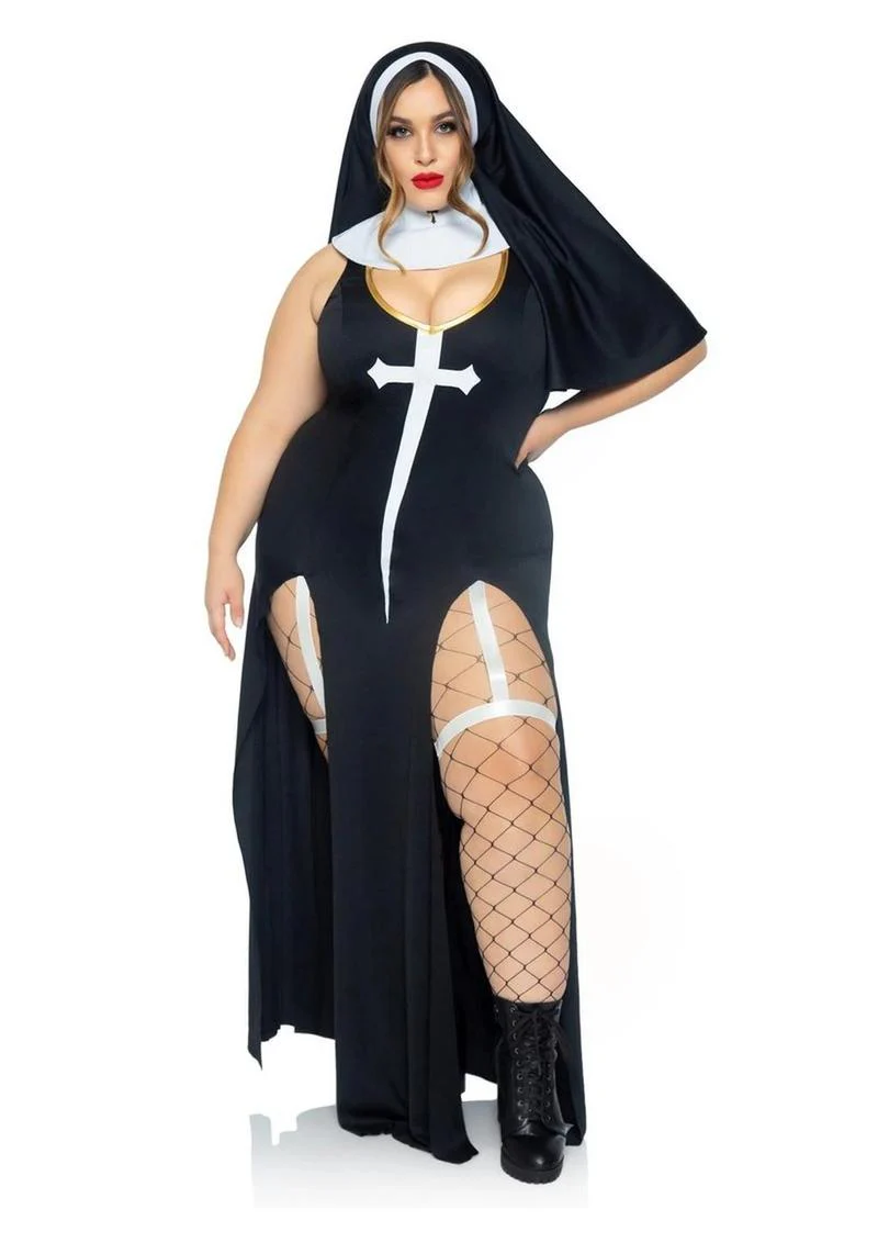 Sultry Sinner Dual Slit Garter Dress - Image 8