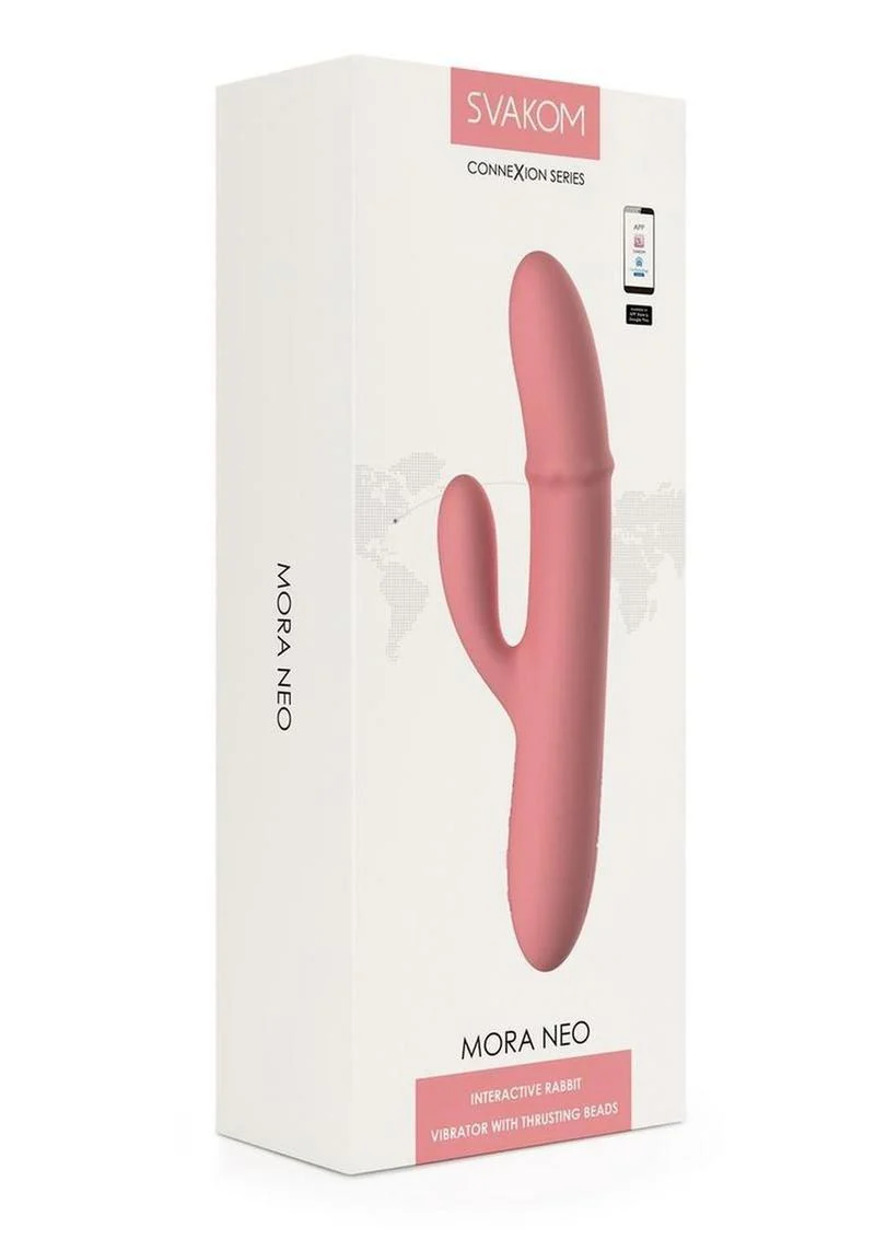 SVAKOM Mora Neo App Rabbit Vibrator With Thrusting Beads - Image 4