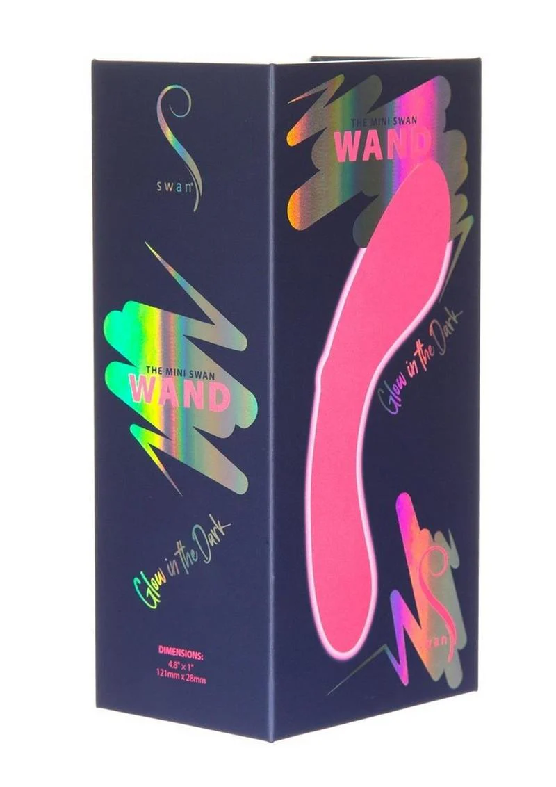 Swan Mini Swan Wand Rechargeable Silicone Glow in the Dark Massager - Image 14