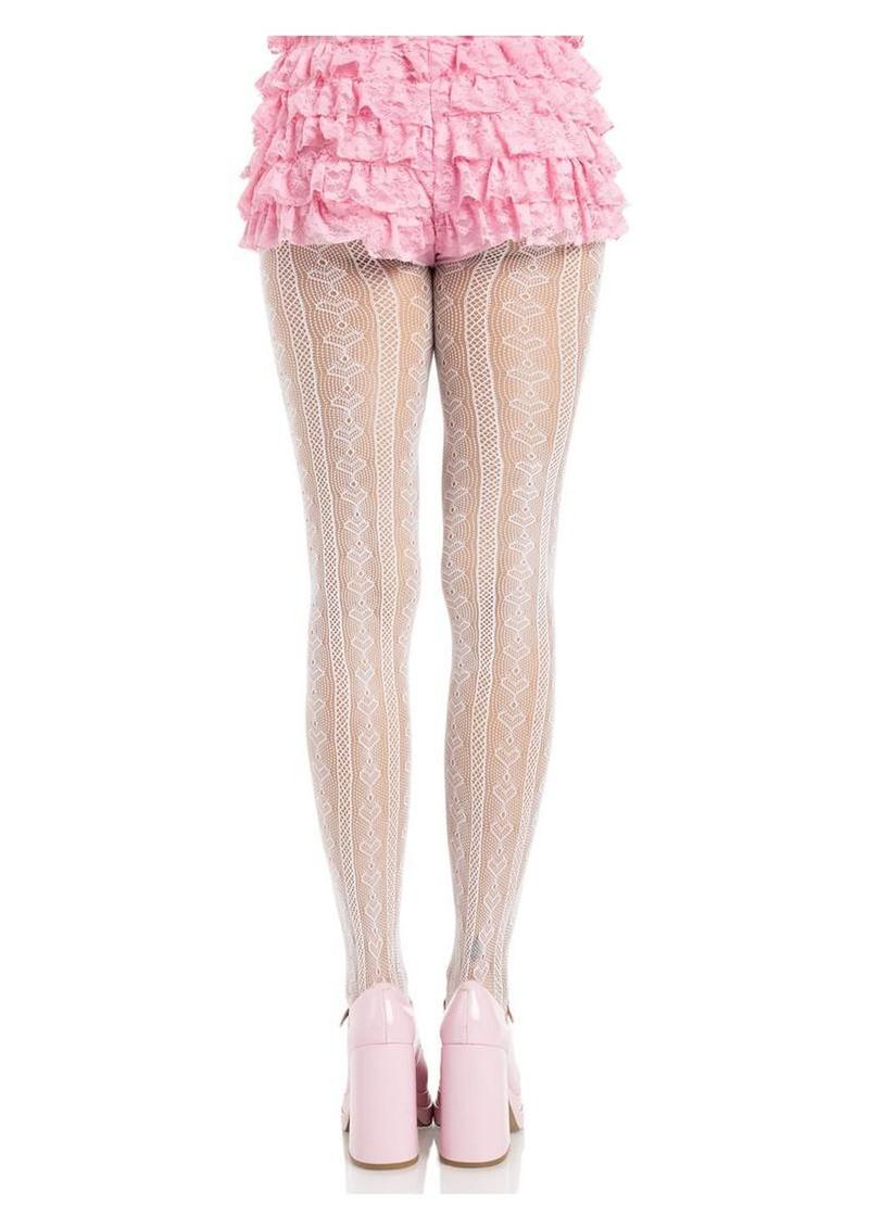 Sweetheart Striped Fishnet Tights - Image 5