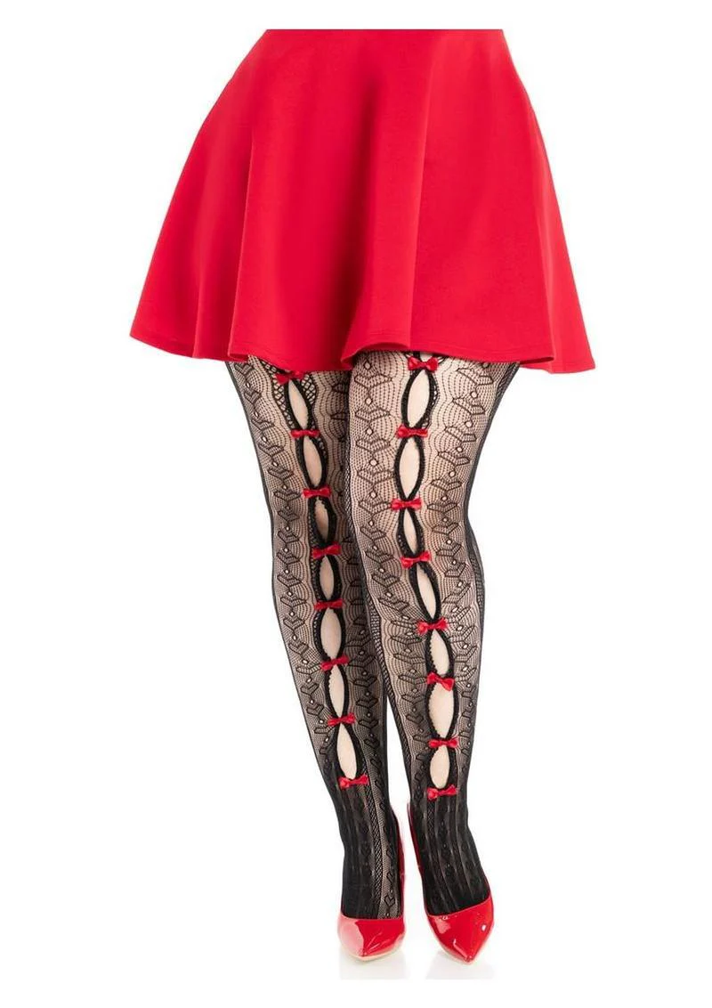 Sweetheart Striped Net Tights - Image 3