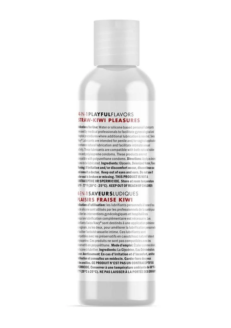 Swiss Navy 4 in 1 Flavors Lubricant Straw Kiwi Pleasures - Image 2