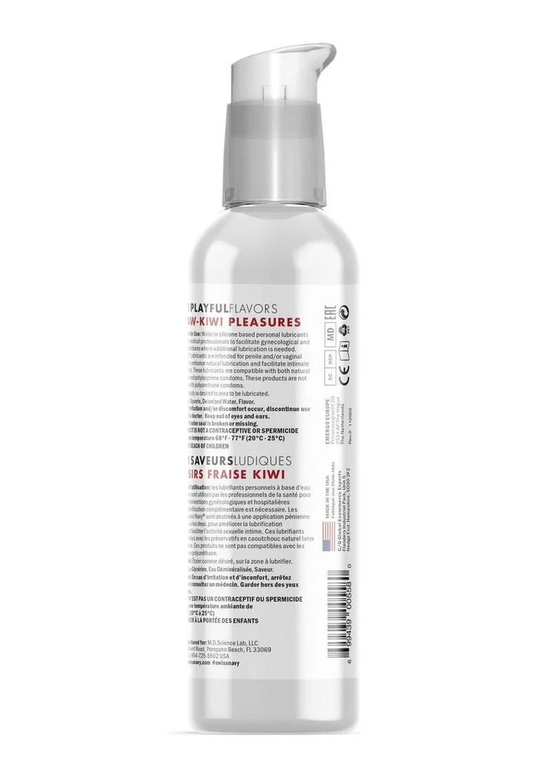 Swiss Navy 4 in 1 Playful Flavors Straw Kiwi Lubricant - Image 3