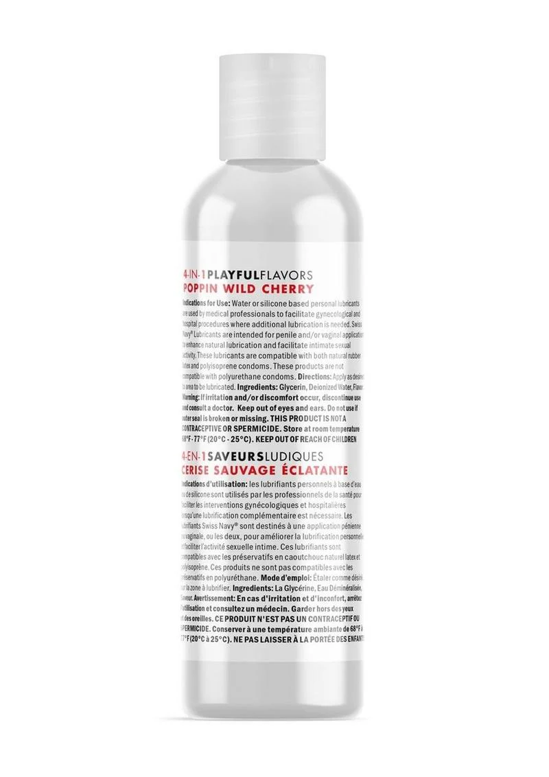 Swiss Navy 4 in 1 Playful Flavors Warming Cherry Lubricant - Image 2