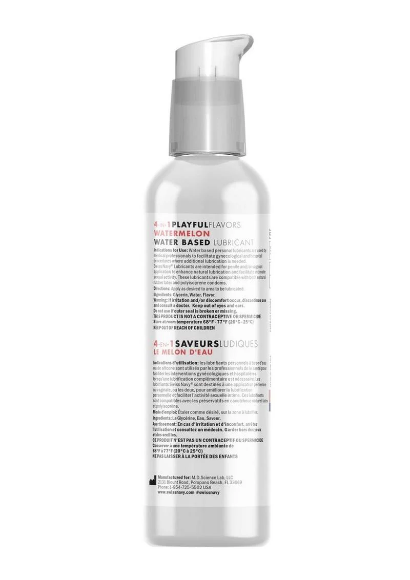 Swiss Navy 4-in-1 Playful Flavors Watermelon Lubricant - Image 2