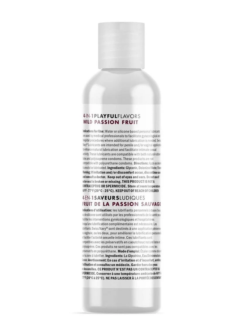 Swiss Navy 4-in-1 Wild Passion Fruit Flavored Lubricant - Image 3