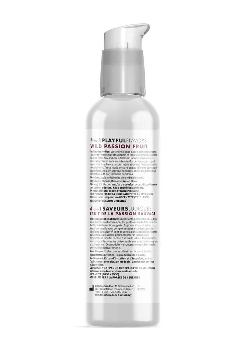 Swiss Navy 4-in-1 Wild Passion Fruit Flavored Lubricant - Image 5