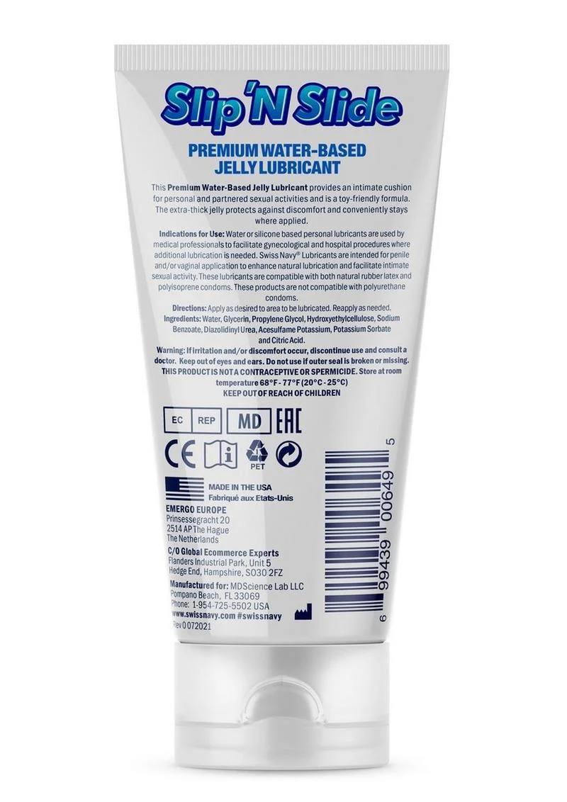 Swiss Navy Slip 'N Slide Premium Jelly Lubricant Ultra Thick Formula - Image 3