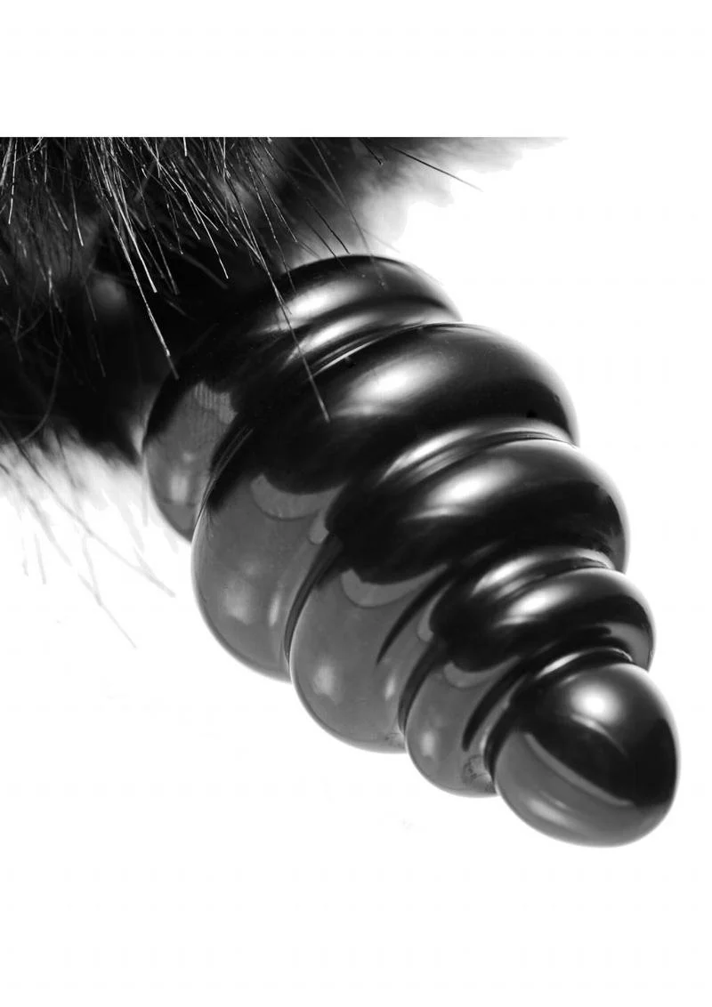 Tailz Black Bunny Tail Anal Plug Faux Fur Anal Plug - Image 2