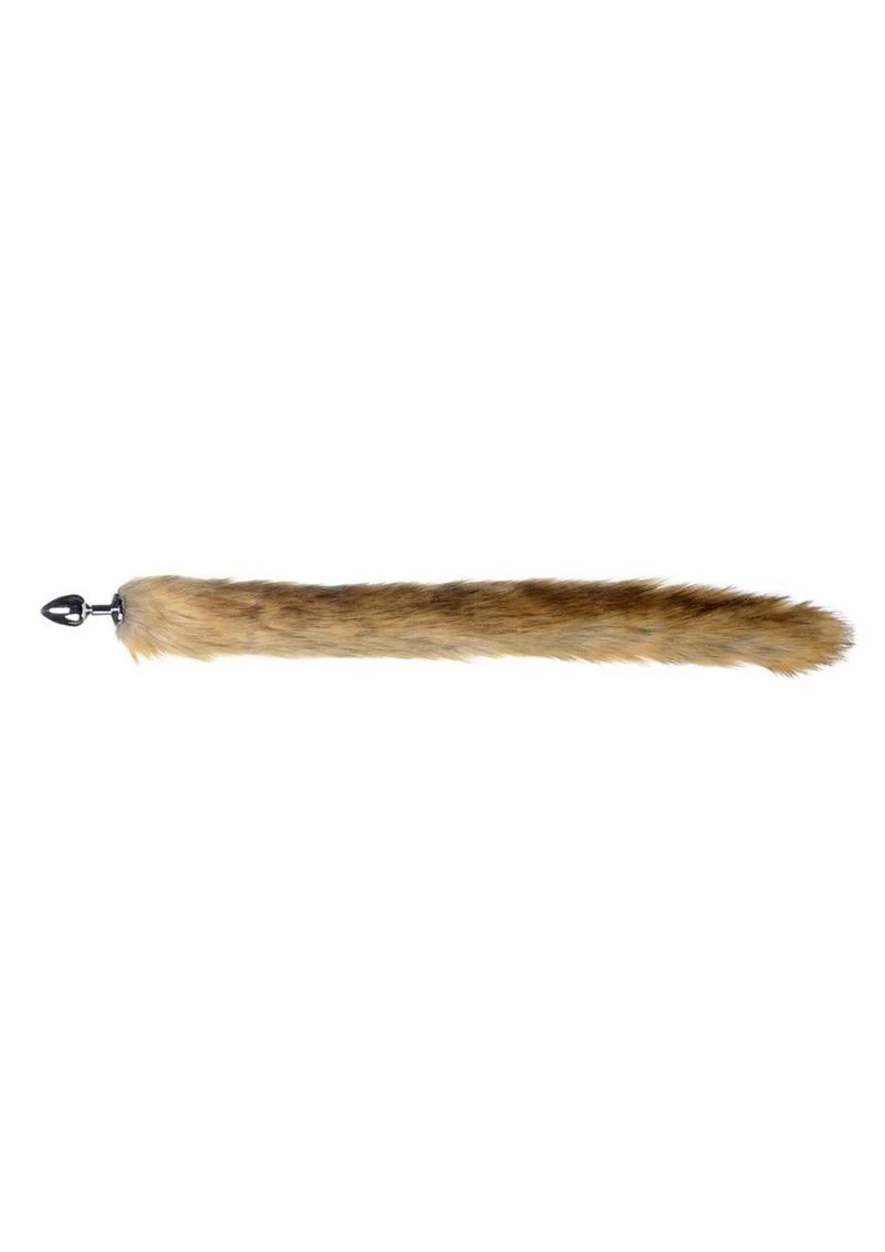 Tailz Extra Long Mink Tail with Butt Plug Sensual and Brown Faux Fur - Image 2