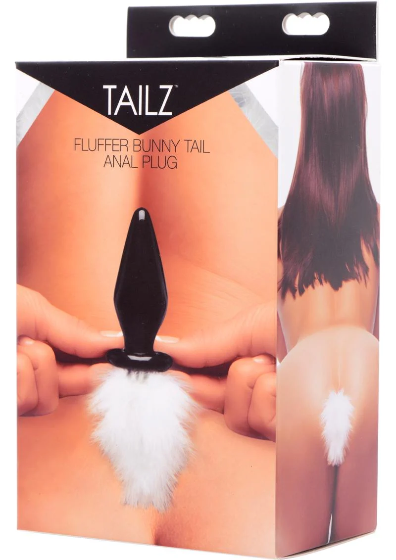 Tailz Fluffer Bunny Tail Glass Anal Plug - Image 3