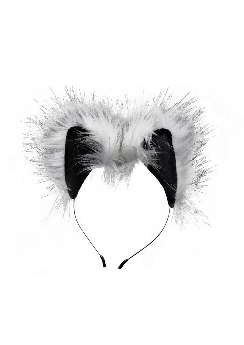 Tailz Grey Wolf Tail Anal Plug And Ears Set Cosplay Fantasy Kit - Image 2