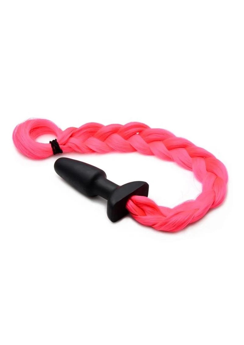 Tailz Hot Pink Pony Tail Anal Plug Fun and Flirty Anal Play Accessory - Image 3