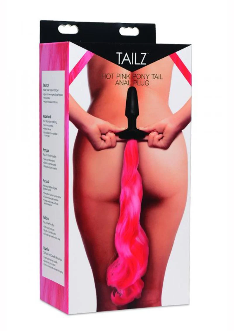 Tailz Hot Pink Pony Tail Anal Plug Fun and Flirty Anal Play Accessory - Image 7