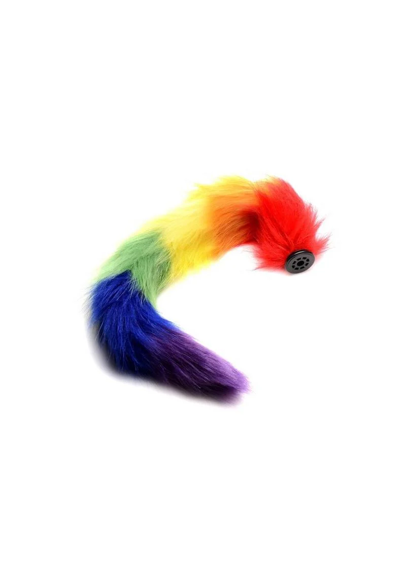 Tailz Interchangeable Rainbow Tail Faux Fur Pride Accessory - Image 2