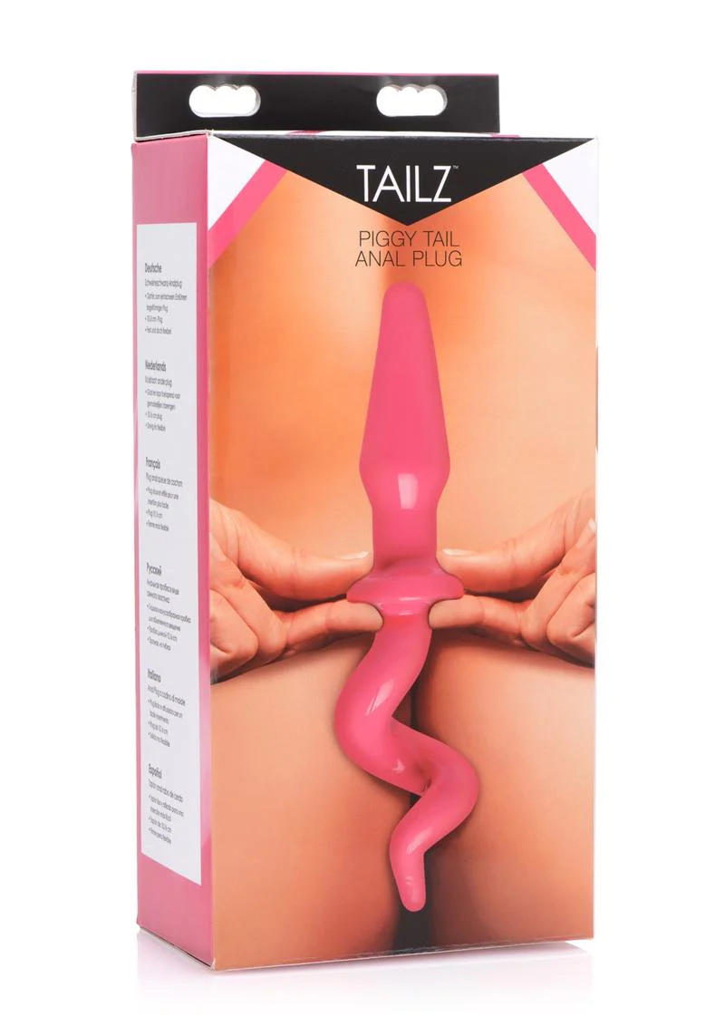 Tailz Piggy Tail Silicone Curly Tail Anal Plug - Image 4
