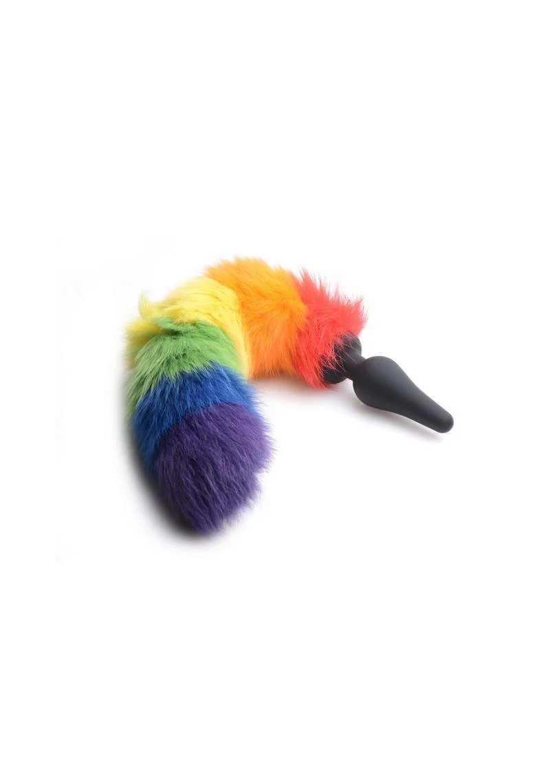 Tailz Rainbow Tail Silicone Colorful Butt Plug - Image 2