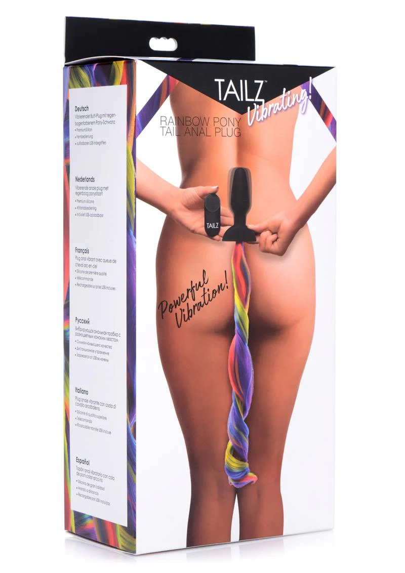 Tailz Vibrating Rainbow Pony Tail Anal Plug – Fun and Powerful - Image 4