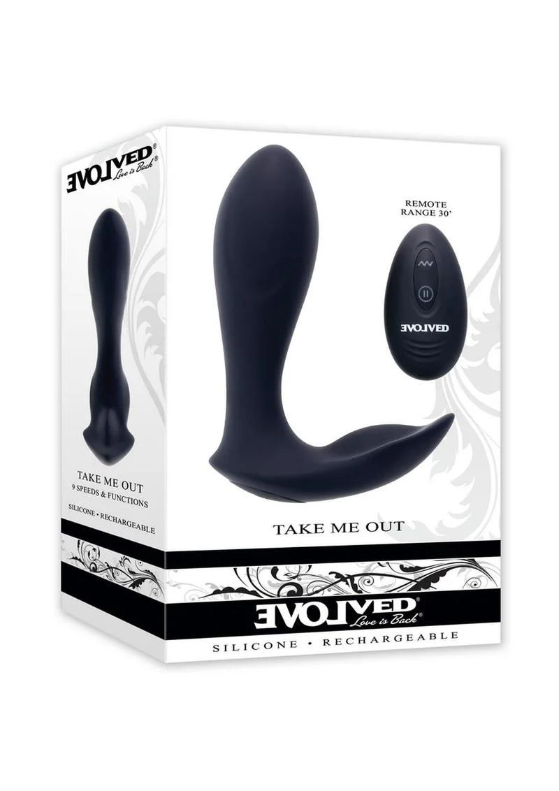 Take Me Out Rechargeable Silicone Dual Vibrator with Remote - Image 4