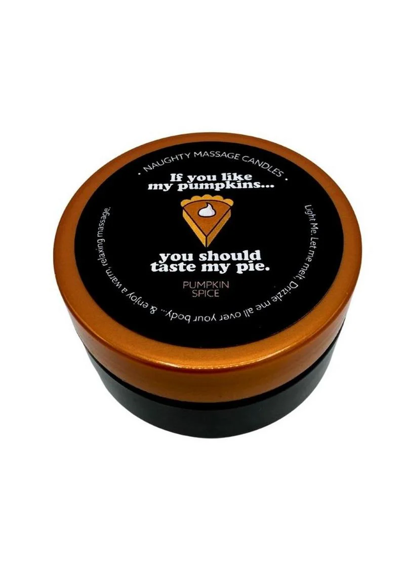 Taste My Pie Pumpkin Spice Naughty Massage Candle - Image 2