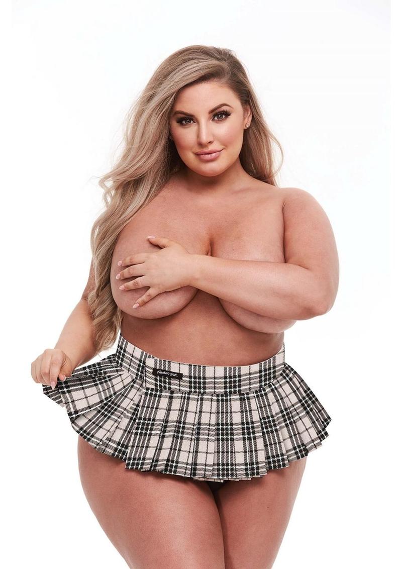 Teacher's Pet Standard Plaid Schoolgirl Skirt Camel - Image 2
