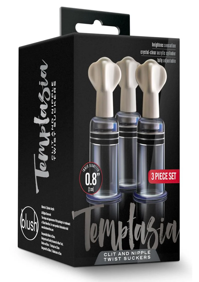 Temptasia Clit and Nipple Twist Suckers Set of 3 Adjustable Suction - Image 4