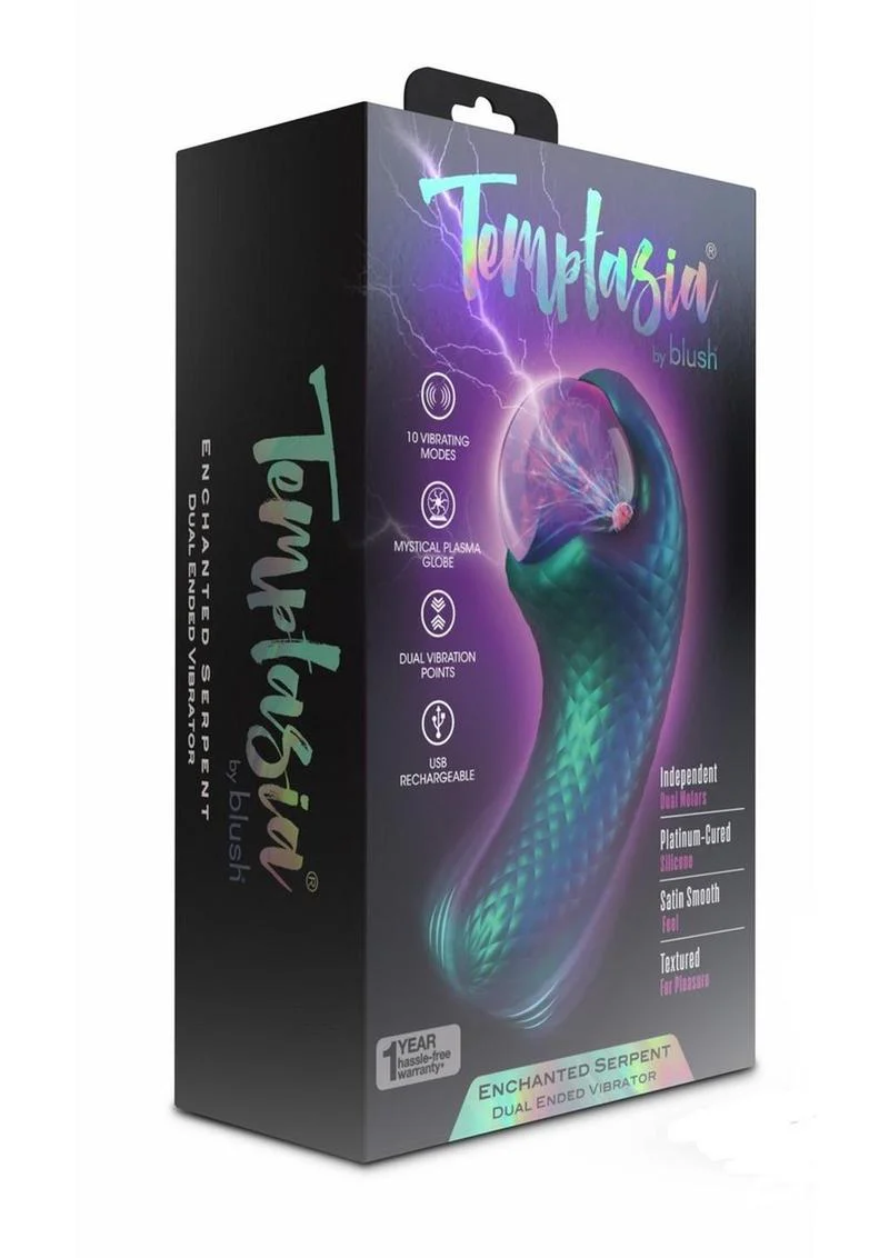 Temptasia Enchanted Serpent Dual Ended Vibrator Multicolor Silicone - Image 2
