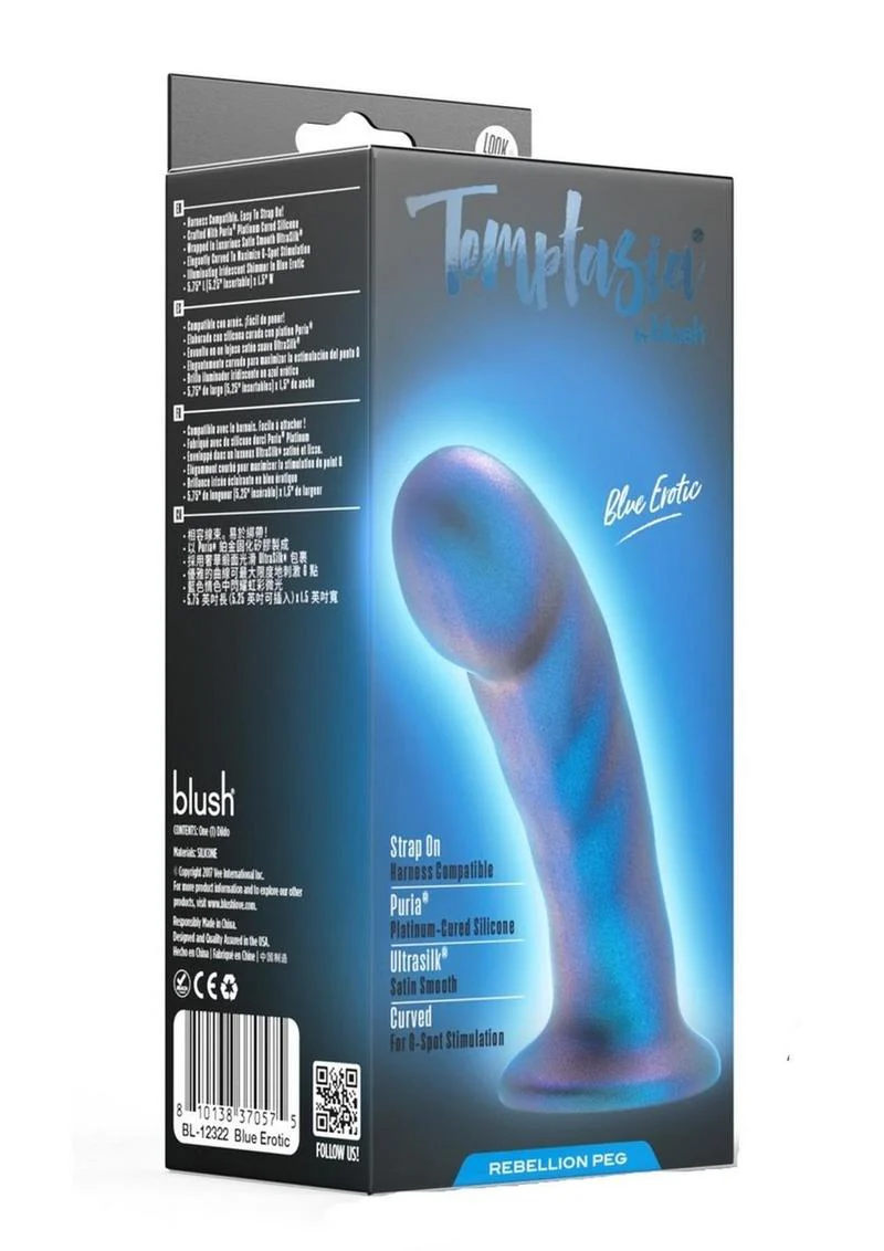 Temptasia Rebellion Peg Harness Compatible Silicone Dildo - Image 4