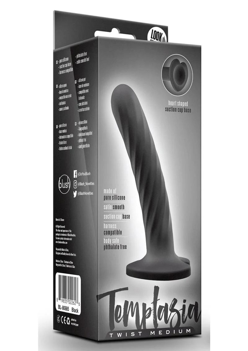 Temptasia Twist Medium Silicone Dildo Harness Compatible - Image 4