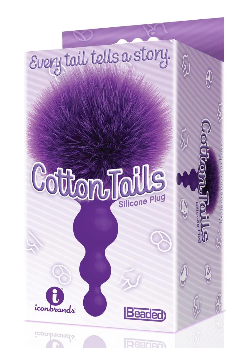 The 9’s Cotton Tails Silicone Beaded Bunny Tail Butt Plug - Image 3