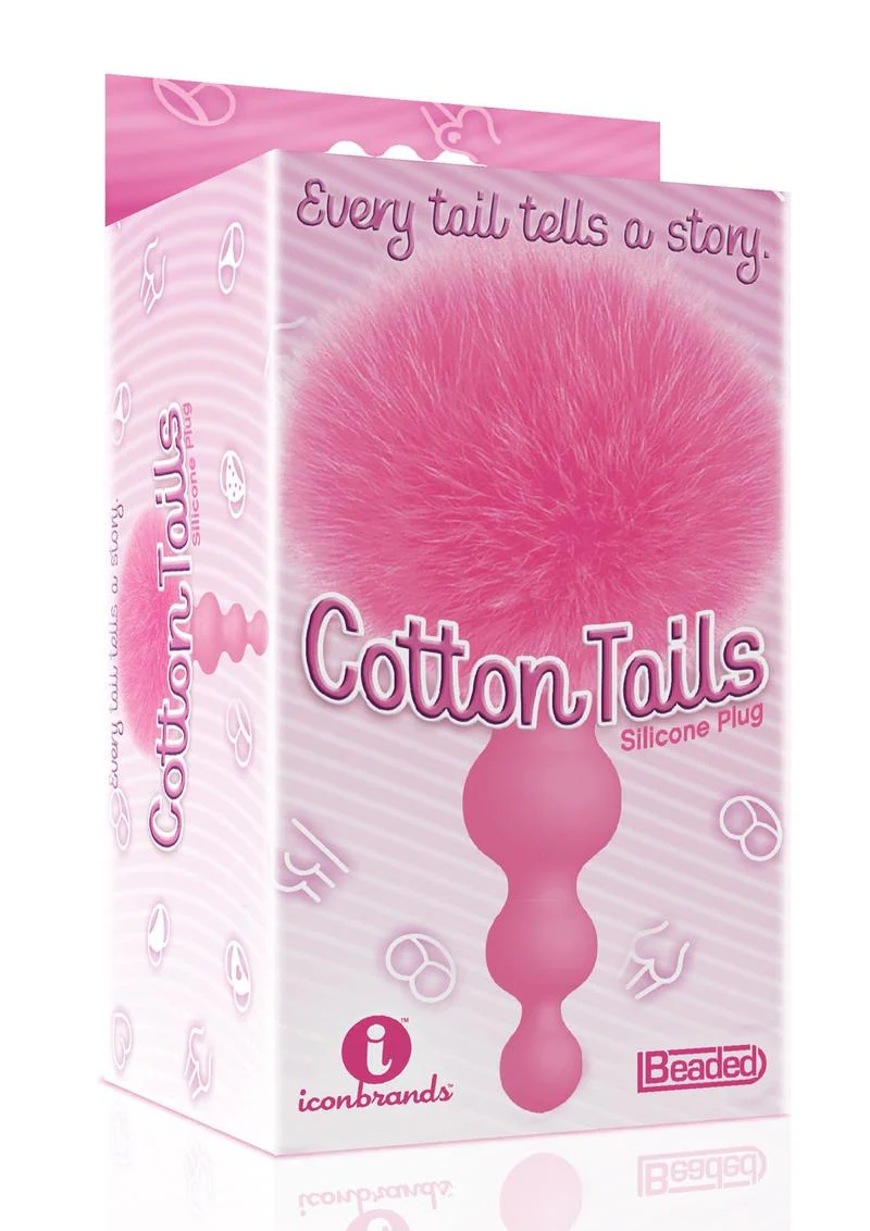 The 9’s Cotton Tails Silicone Beaded Bunny Tail Butt Plug - Image 4