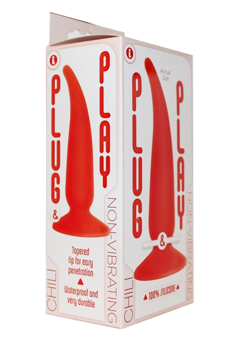 The 9’s Plug And Play Chili Silicone Butt Plug - Image 2